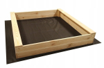 Puidust liivakast pinkidega 120x120 cm + agrotekstiil