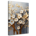 Seinapilt, Magnolia Tree abstraktsioon kuld, 70x100 cm