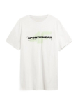 Meeste tr&uuml;kisega t-s&auml;rk 4f valge 100% puuvill 3xl, XXXL