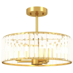 Laelamp, kristall, metall, 3 E14 pesa, &Oslash;39x32cm