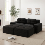 Mooduldiivan, raamita, 74 cm s&uuml;gavus, must, 2 tk