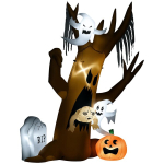 T&auml;ispuhutav Halloweeni dekoratsioon LED-valgustusega, 240 cm, mitmev&auml;rviline