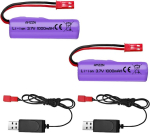Yunique Green-Clean-Power, 2 Li-Ion akut 3,7 V 1000 mAh, JST-2P + USB-laadija, Huina RC mudelitele