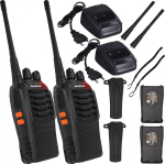 Raadiosaatja Baofeng BF-888S PMR (2 tk) 5W, kuni 8 km, k&otilde;rvaklappidega