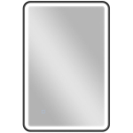 LED-vannitoapeegel, 90 x 60 cm, reguleeritava valgustuse, puutetundliku juhtimise ja m&auml;lufunktsiooniga, must