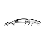 Wallity seinakaunistus Bugatti Veyron, 13 cm