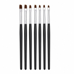 7 tk ovaalsed geellaki pintslid, mustad