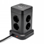 Huslog Hus1004 vertikaalpikendus Usb-ga, 8 pesa, must