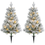 Kunstkuusk, 107 cm, 151 oksa, LED-tuledega, roheline/valge