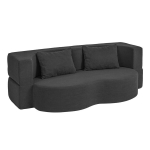 SoBuy Diivanvoodi FST101-SCH Must 177x107x32cm Samet