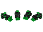 M&auml;ngutraktorite komplekt Lean Toys, roheline/must, 13x6x5 cm, 4 tk