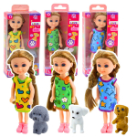 Mini nukk koerakesega Lean Toys 24511, 14,5 cm
