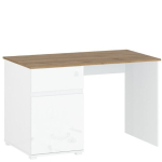 Kirjutuslaud Vigo 1D1S/120, 120x67x76 cm, valge/pruun