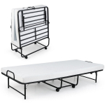Costway 90 x 190 cm k&uuml;lalistevoodi madratsiga, kokkupandav &uuml;heinimesevoodi, vastupidav metallvoodi, kandev&otilde;ime kuni 220 kg
