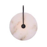 Led seinavalgusti alabaster must retro 1x3w