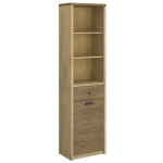 Raamaturiiul Mebelbos Denzel 1d1s, 56x36,5x210 cm, pruun