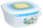 Toidukarpide komplekt, 5,6 l, 3 l, 1,8 l, 1 l, 0,6 l, 0,35 l, 0,2 l, 14 tk.