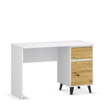Kirjutuslaud Mebelbos Borg 1d1s 120, 117x47x75,6 cm, valge/pruun