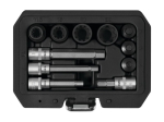 Yato t&ouml;&ouml;riistakomplekt YT-06808, 11 tk, CrMo, 3/8" 7mm, 9mm, 11mm, 1/2" 11.5mm, 15mm, 20mm, 22mm, VAG, BMW, Mercedes-Benz
