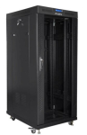 Kontoritarkvara Lanberg serverikapp 19 " installation Cabinet, standing, 27u 800x1000 must, lcd Glass Door (flat pack)