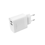 Fixed toiteadapter FIXC17N-2UC-WH, 17W, 5V, 2xUSB, USB-C kuni USB-A kaabel 1m, valge