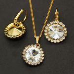 Swarovski kristallidega kaunistatud ehete komplekt DiamondSky Clarice White