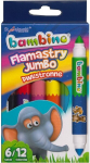 Kahepoolsed viltpliiatsid Bambino, 6 v&auml;rvi