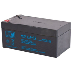 MWPower MW 12V 3.4Ah F1(187) AGM aku, 6-9 aastat