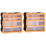 vidaXL mitme sahtliga organiseerija 12 sahtliga 2 tk 26,5 x 16 x 26 cm