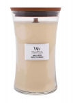 Aroomik&uuml;&uuml;nal - Woodwick - Vanillia Bean - 610g - Valge - Vanilli l&otilde;hn