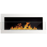 Biokamin seinale-sisseehitatav Bioheat 900x400 White Less Glass