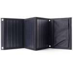 Choetech foldable travel solar solar charger 22W solar panel 2x USB 5V / 2.4A / 2.1A solar panel (82 x 24 cm) black (SC005)