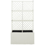 Tugi 2 potiga, valge, 58x30x107 cm, pol&uuml;rotang Valge, Balta