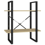 vidaXL 2korruseline raamatukapp Sonoma tamm 60x30x70 cm puitlaastplaat