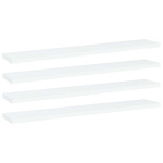 vidaXL riiuliplaadid 4 tk, valge, 60x10x1,5 cm, puitlaastplaat