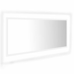 vidaXL LED vannitoa peeglikapp, valge, 100x8,5x37 cm, akr&uuml;&uuml;l