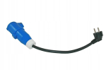 &Uuml;HENDUSKAABEL Kaabli t&uuml;&uuml;p CEE Schuko 230V/16A 40 cm 3x 1,5 mm2 adapteripistikuga