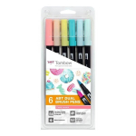 Vildikate-pintslite komplekt TOMBOW ABT CANDY, 6 v&auml;rvi