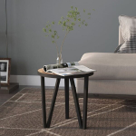vidaXL teelaud, must ja kollane, diameeter 35 cm, MDF, Geltona
