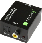 Helisignaali muundur Techly Toslink SPDIF koaksiaalne analoog RCA L / R