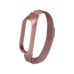 Metallist k&auml;ev&otilde;ru kellale - PHONEKIT CONTACT - Xiaomi Mi Band 5/6 - Roosa kuld - Roostevaba teras - Klambur-sulguri