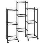 vidaXL lillealus ratastel, 83 x 25 x 103,5 cm, must, raud