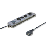 Qoltec &Uuml;lepingekaitse Quick Switch 4 pistikupesa 1,5 m hall