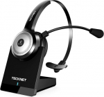 Tecknet Bluetooth -peakomplekt mikrofoniga, AI m&uuml;ra mahasurumisega PC peakomplekt, juhtmeta peakomplekt koos laadimisjaamaga k&otilde;nekeskusele, arvuti, mobiiltelefonid, kristallselge vestlus, supervalgus