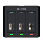 TELESIN 3-akulaadija GoPro Hero 13 jaoks GoPro Hero toiteplokk