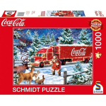 Puzzle Schmidt m&auml;ngi - 57598 - Coca Cola J&otilde;ulutraktori puzzle, 1000 t&uuml;kki, V&auml;rvikas