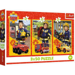 Pusle tulet&otilde;rjuja Samiga Trefl Fireman Sam Fire Station Crew, 3x50 tk.