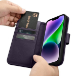 iCarer 2in1 iPhone 14 Plus Leather Flip Anti-RFID dark purple (WMI14220727-DP)