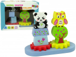 Puidust loomad lastele Lean Toys, panda ja &ouml;&ouml;kull