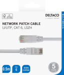 Deltaco TP-60V-K, U/UTP Cat6, 0.5 m
